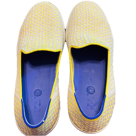 Rothy’s Original Slip On Sneaker Sunshine Honeycomb Yellow Retired Womens Size 7 - Picture 6 of 15